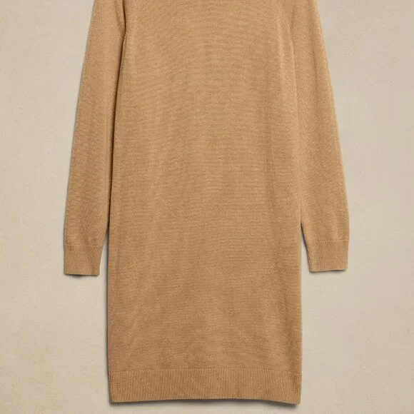 Banana Republic Camel Turtle-Neck Sweater Dress/NWT/S - Picture 5 of 15